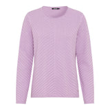 Olsen Long Sleeve Jumper in Henny Fit With Ribbed Pattern in Lilac