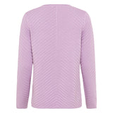 Olsen Long Sleeve Jumper in Henny Fit With Ribbed Pattern in Lilac