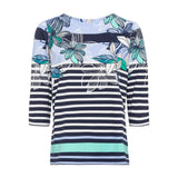 Olsen Mixed Pattern Top in Hannah Fit