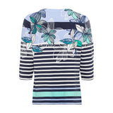 Olsen Mixed Pattern Top in Hannah Fit