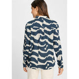 Olsen Modern Graphic Shirt In Navy