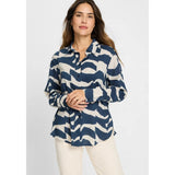 Olsen Modern Graphic Shirt In Navy
