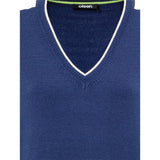 Olsen Nautical Style V-neck dress with long sleeves in Indigo