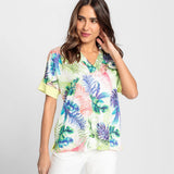 Olsen Olympia Fit Leaf Print Blouse