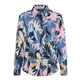 Olsen Palm Shirt In Blue Multi