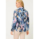 Olsen Palm Shirt In Blue Multi