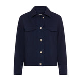 Olsen Piqué Jacket In Navy