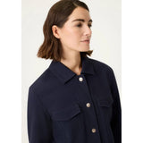 Olsen Piqué Jacket In Navy