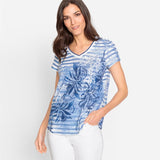 Olsen Printed Top in Hannah Fit