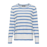 Olsen Round Neck Henny Fit Striped Jumper Blue