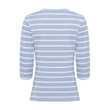 Olsen Round Neck Top With 3/4 Sleeves in Edda Fit