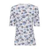 Olsen Round Neck Top With Floral Print in Edda Fit