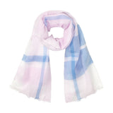 Olsen Scarf With Chequered Pattern Lavender