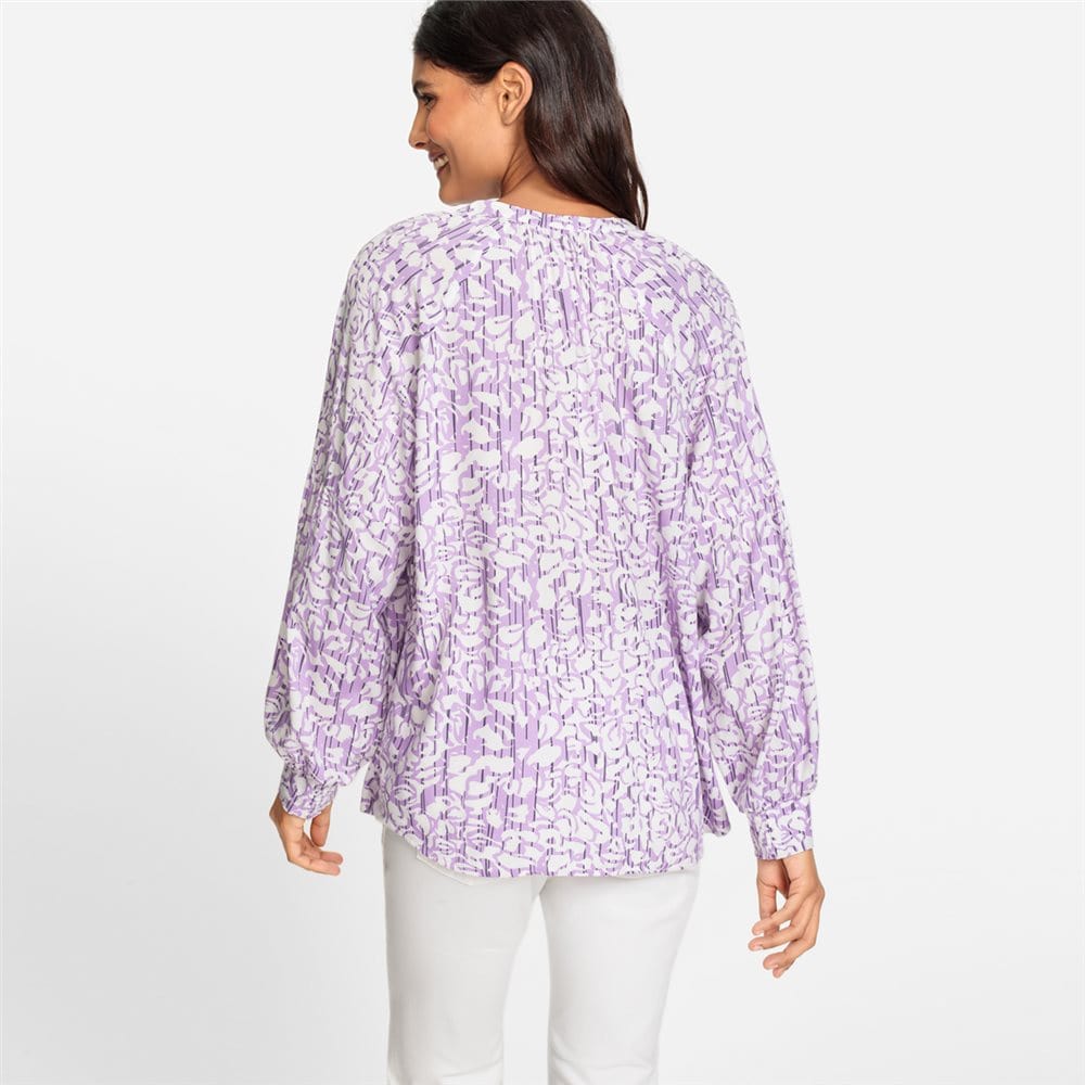Olsen Slightly wider cut blouse with all-over print