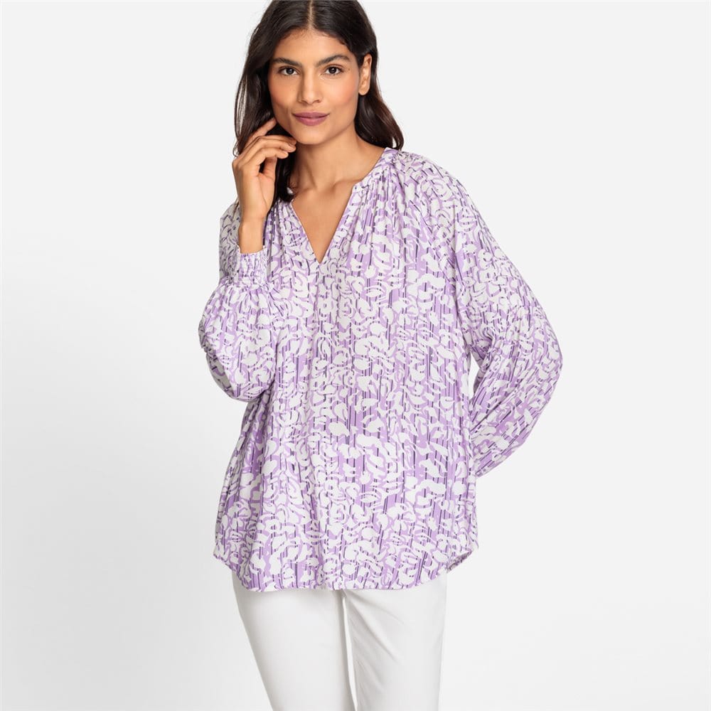 Olsen Slightly wider cut blouse with all-over print
