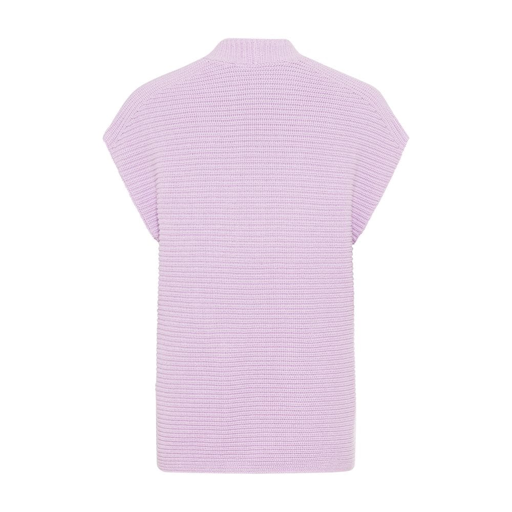 Olsen Slightly wider cut cardigan in Chloe fit with patch pockets in Lilac