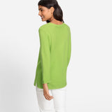Olsen V-neck jumper in Henny straight fit in Green