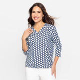 Olsen V-neck Top in Clara Fit