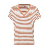 Olsen V-neck Top with stripes in Cosima Fit