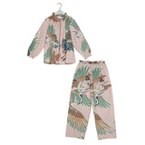 One Hundred Star Crane Plaster Pink Poplin Pyjama Set