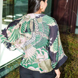 One Hundred Stars Crane Emerald Kimono
