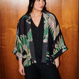 One Hundred Stars Crane Emerald Kimono