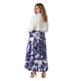 One Hundred Stars Giant Willow A-line Maxi Skirt In Blue