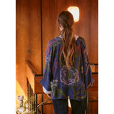 One Hundred Stars Kimono In Parsley Seed Navy