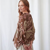 One Hundred Stars Kimono In Rosa Brown