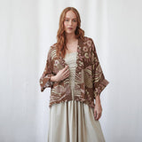 One Hundred Stars Kimono In Rosa Brown