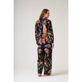 One Hundred Stars Poplin Pyjama Set In Primula Black