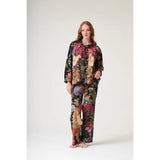 One Hundred Stars Poplin Pyjama Set In Primula Black