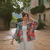 One Hundred Stars Tropicana Kimono In Blue