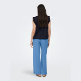 ONLBRUXELLES Linen Blend Tie Pant In Azurine
