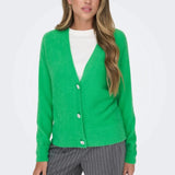 ONLY Onlella V-Neck Knit Cardigan in Green