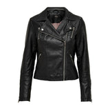 ONLY Biker Faux Leather Jacket in Black