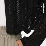 ONLY Cropped Knit Cardigan in Black
