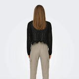 ONLY Cropped Knit Cardigan in Black