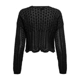 ONLY Cropped Knit Cardigan in Black