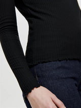 ONLY High Neck Long Sleeved Top in Black