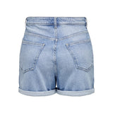 ONLY High Waist Regular Fit Denim Shorts In Blue Denim