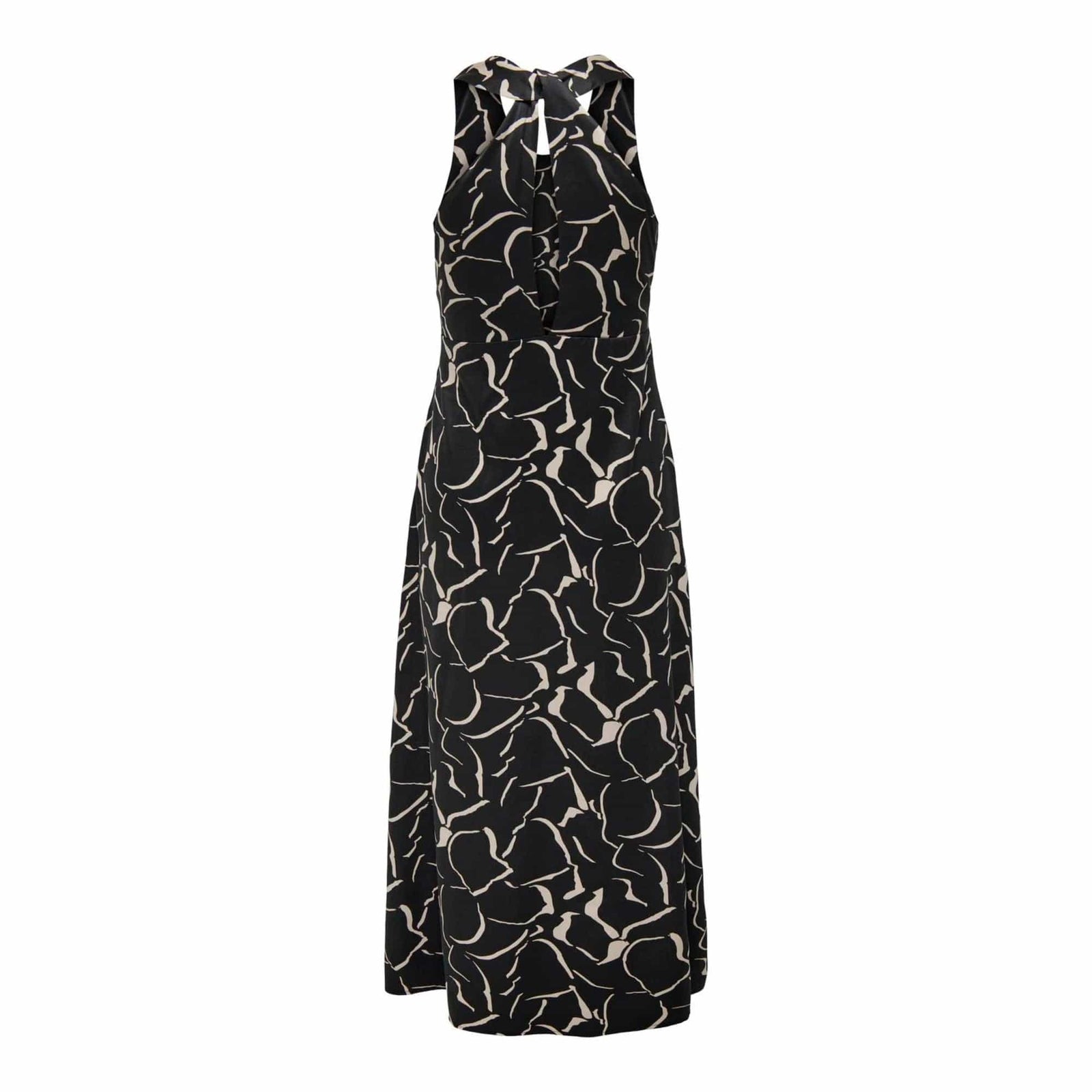 ONLY Maxi Dress with V-Neck in Black
