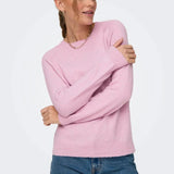ONLY O-Neck Knitted Pullover in Purple