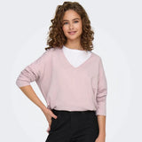 ONLY ONLAMALIO Knitted pullover In Rose Smoke