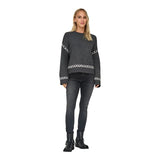 ONLY ONLAMANDA Knitted pullover In Dark Grey Melange