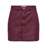 ONLY ONLAMAZING-LIORA Faux Leathert Skirt In Burgundy