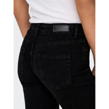 ONLY ONLBLUSH Mid Waist Straight Fit Jeans 30'' Length In Black