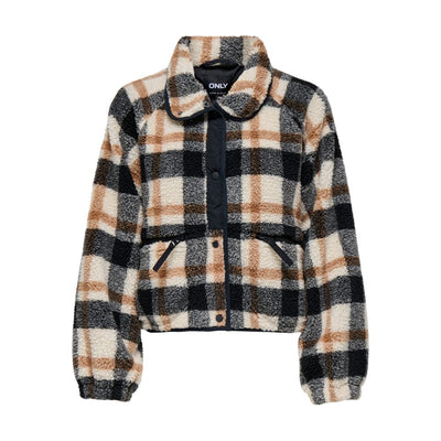 ONLY ONLCALISTA Check Teddy Jacket In Birch