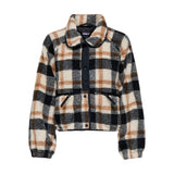 ONLY ONLCALISTA Check Teddy Jacket In Birch