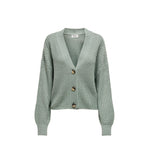 ONLY ONLCAROL Knitted cardigan in Grey/ Chinois Green